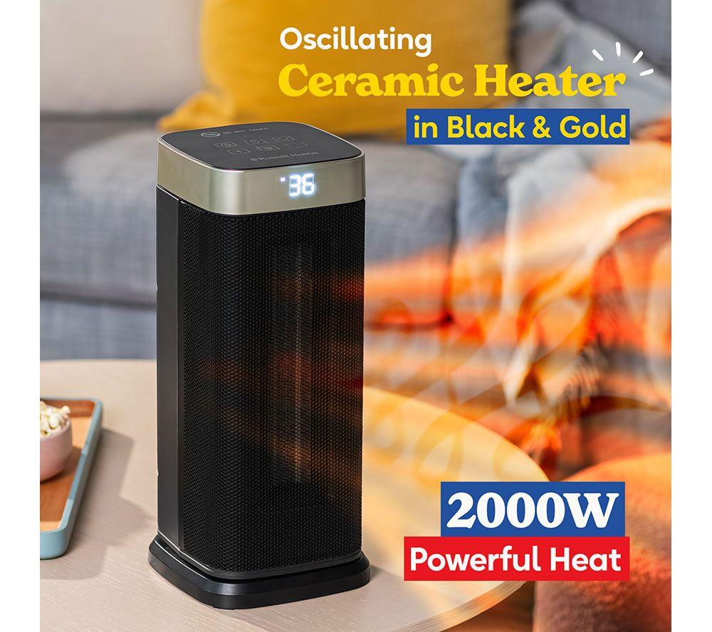 RUSSELL HOBBS RHCTH2002G Portable Ceramic Fan Heater - Black & Gold image number 17 of 18