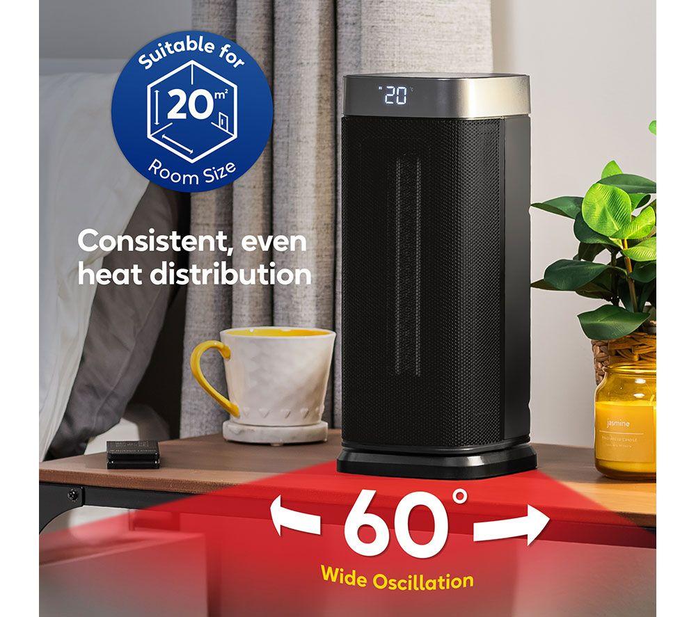 RUSSELL HOBBS RHCH2001G Ceramic Fan Heater - Black & Silver image number 16 of 18