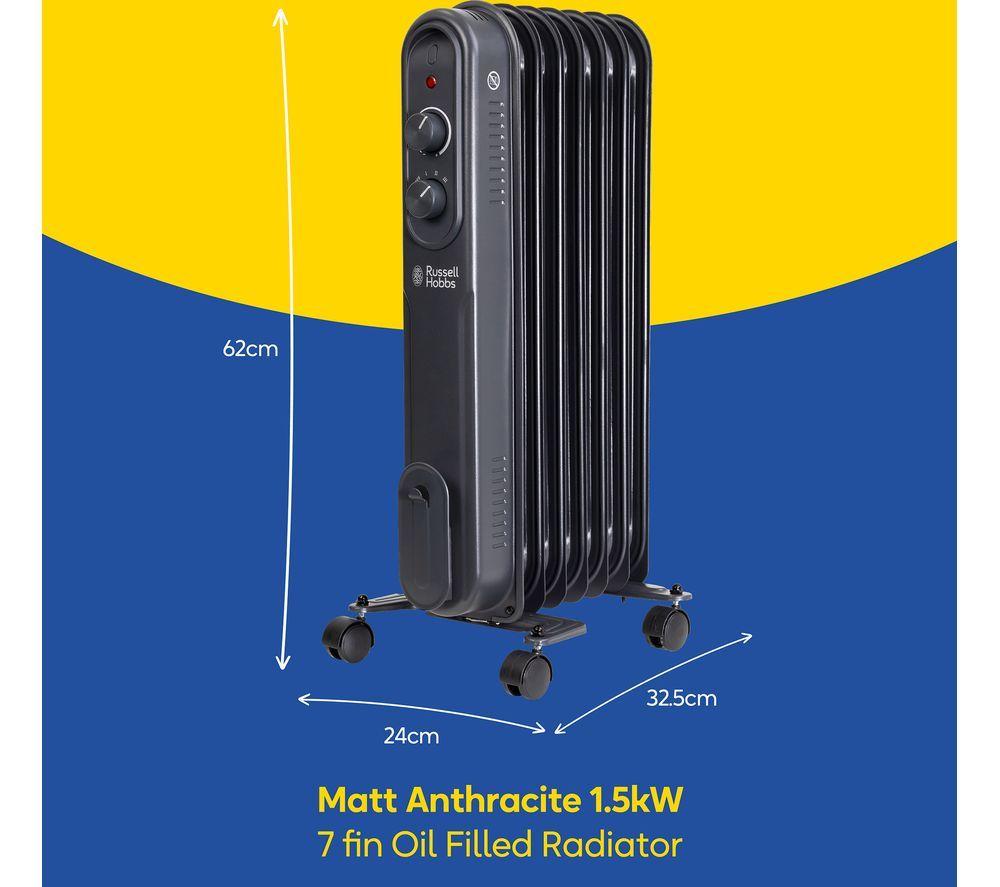 RUSSELL HOBBS RHOFR7004A Portable Oil-Filled Radiator - Anthracite image number 11 of 17