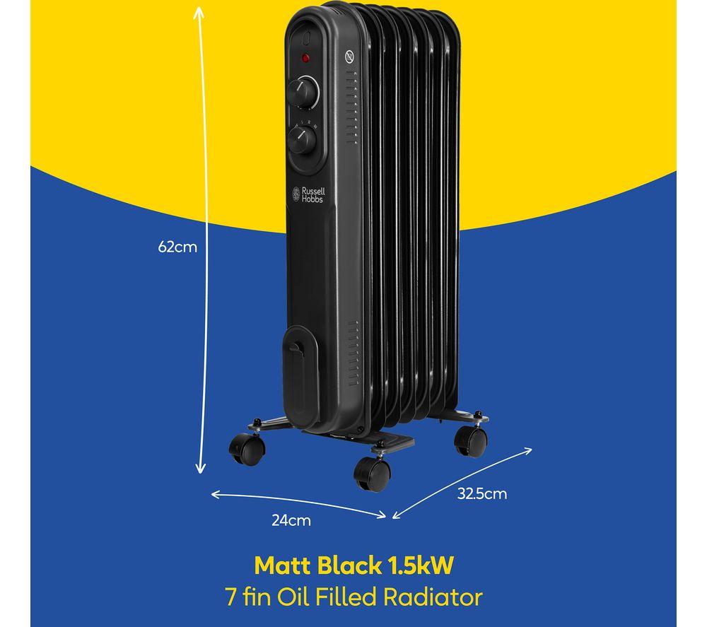 RUSSELL HOBBS RHOFR7004B Portable Oil-Filled Radiator - Black image number 8 of 9