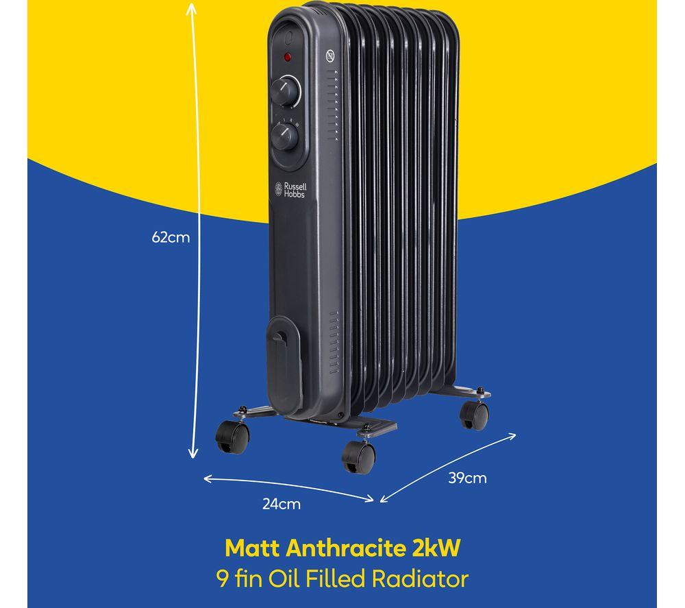 RUSSELL HOBBS RHOFR9004A Portable Oil-Filled Radiator - Anthracite image number 8 of 9