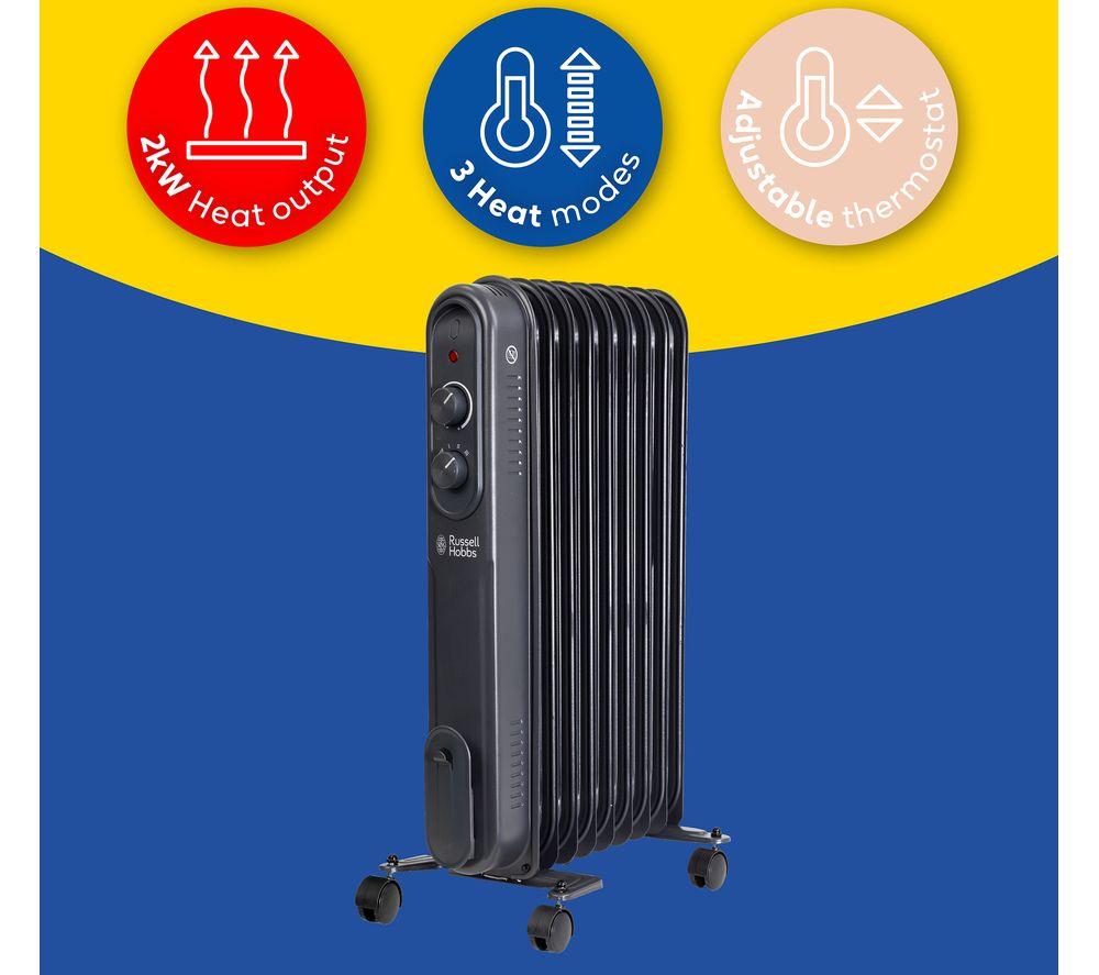 RUSSELL HOBBS RHOFR9004A Portable Oil-Filled Radiator - Anthracite image number 9 of 9