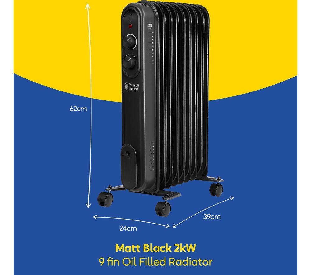 RUSSELL HOBBS RHOFR9004B Portable Oil-Filled Radiator - Black image number 8 of 9