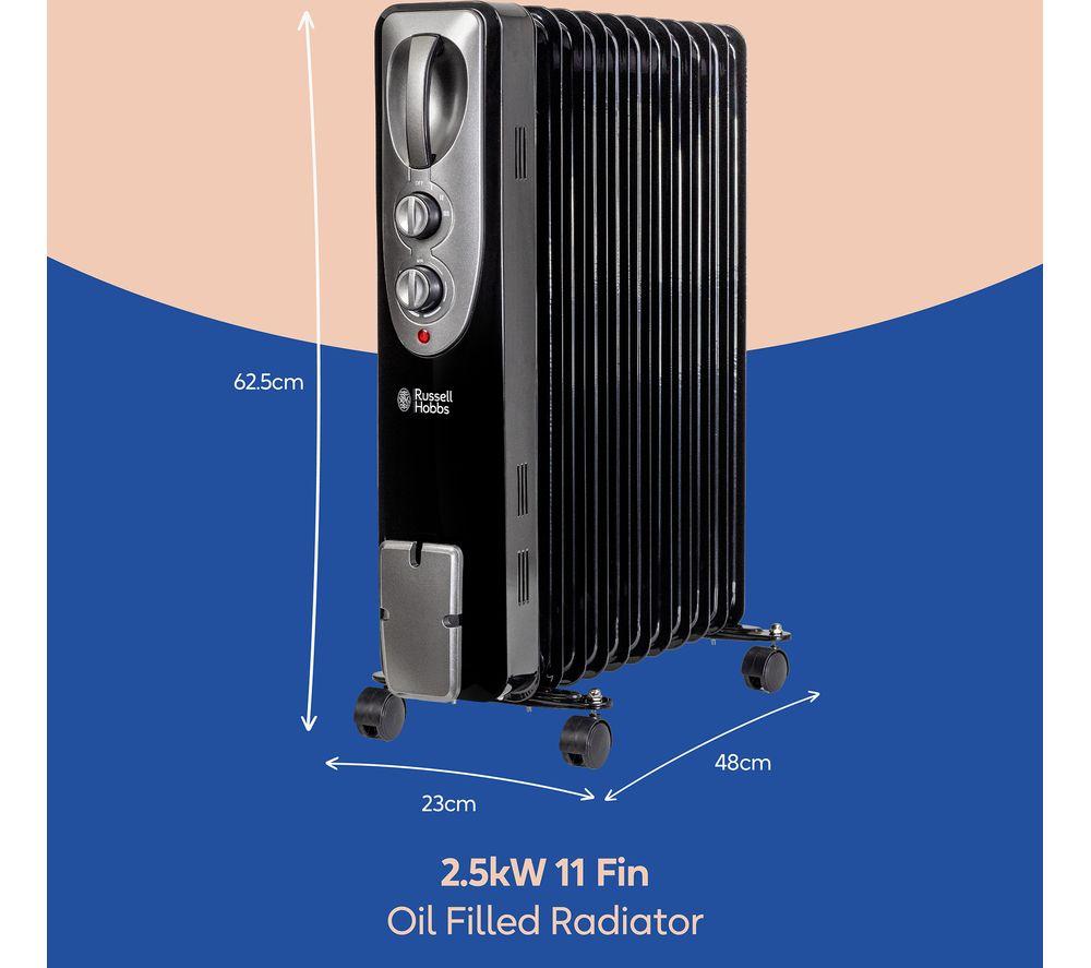 RUSSELL HOBBS RHOFR1106B Portable Oil-Filled Radiator - Black image number 9 of 10