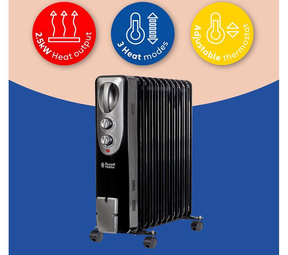 RUSSELL HOBBS RHOFR1106B Portable Oil-Filled Radiator - Black image number 10 of 10