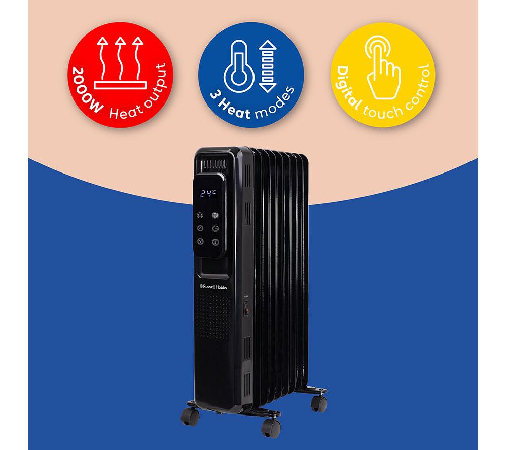 RUSSELL HOBBS RHOFR2009B-D Portable Oil-Filled Radiator - Black image number 8 of 9