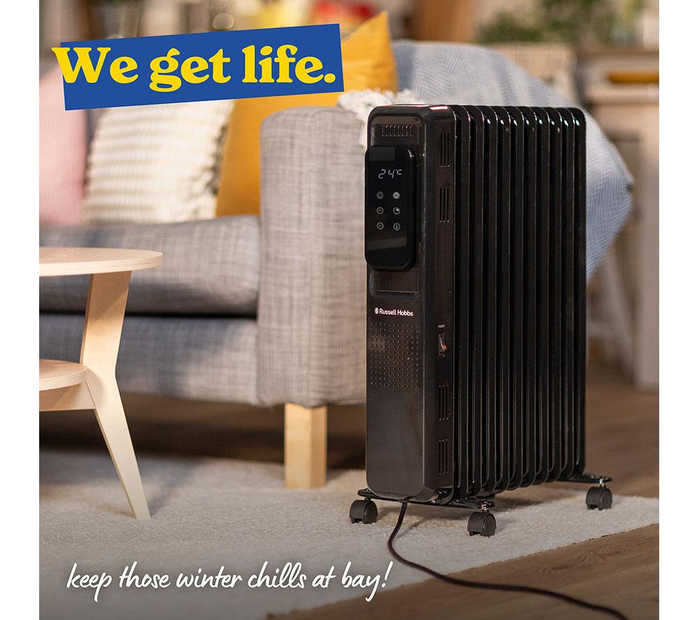 RUSSELL HOBBS RHOFR2521B-D Portable Oil-Filled Radiator - Black image number 3 of 9