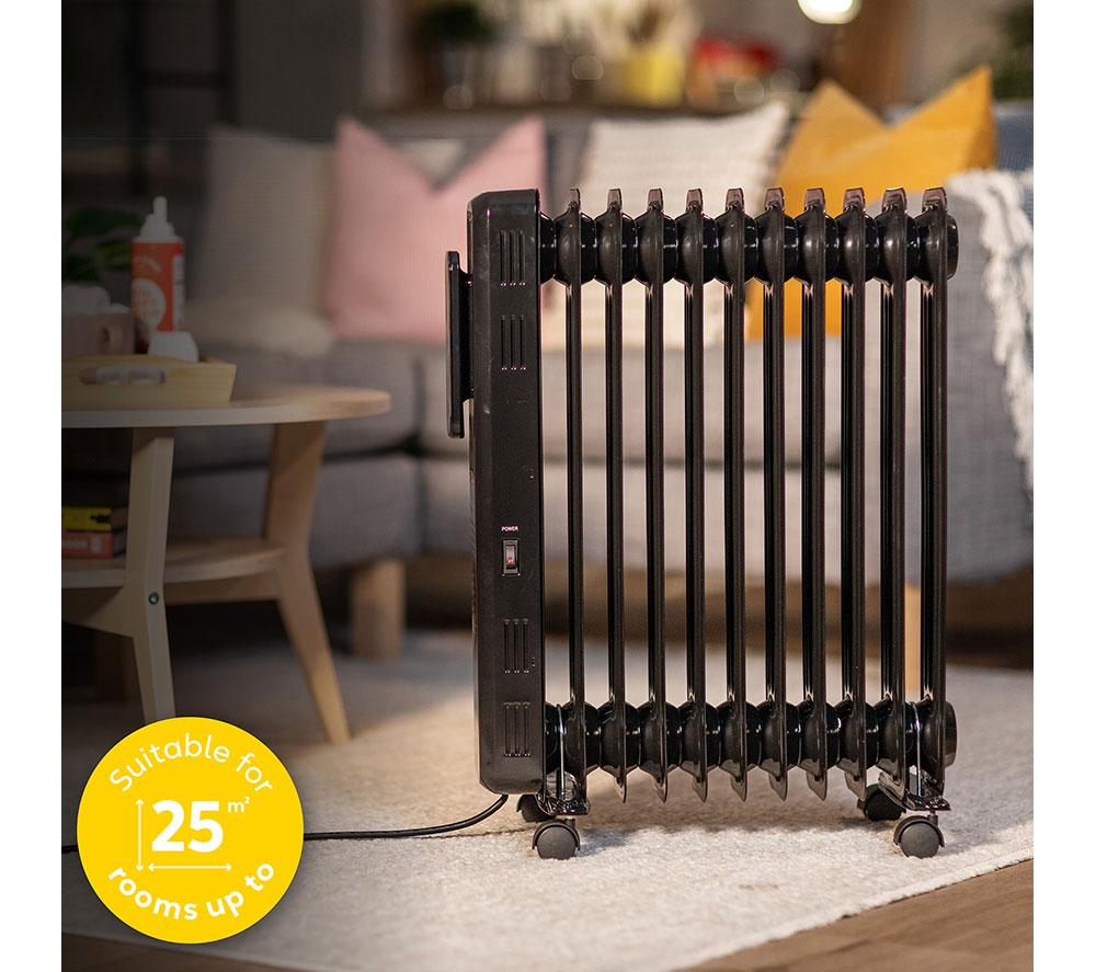 RUSSELL HOBBS RHOFR2521B-D Portable Oil-Filled Radiator - Black image number 8 of 9