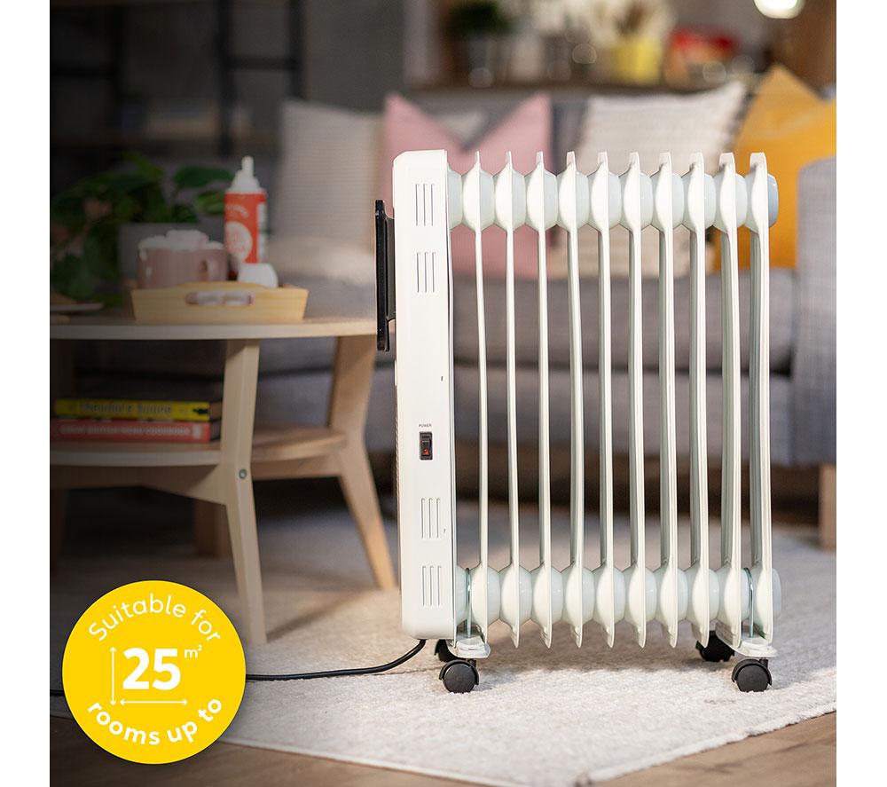 RUSSELL HOBBS RHOFR2521-D Portable Oil-Filled Radiator - White image number 2 of 9