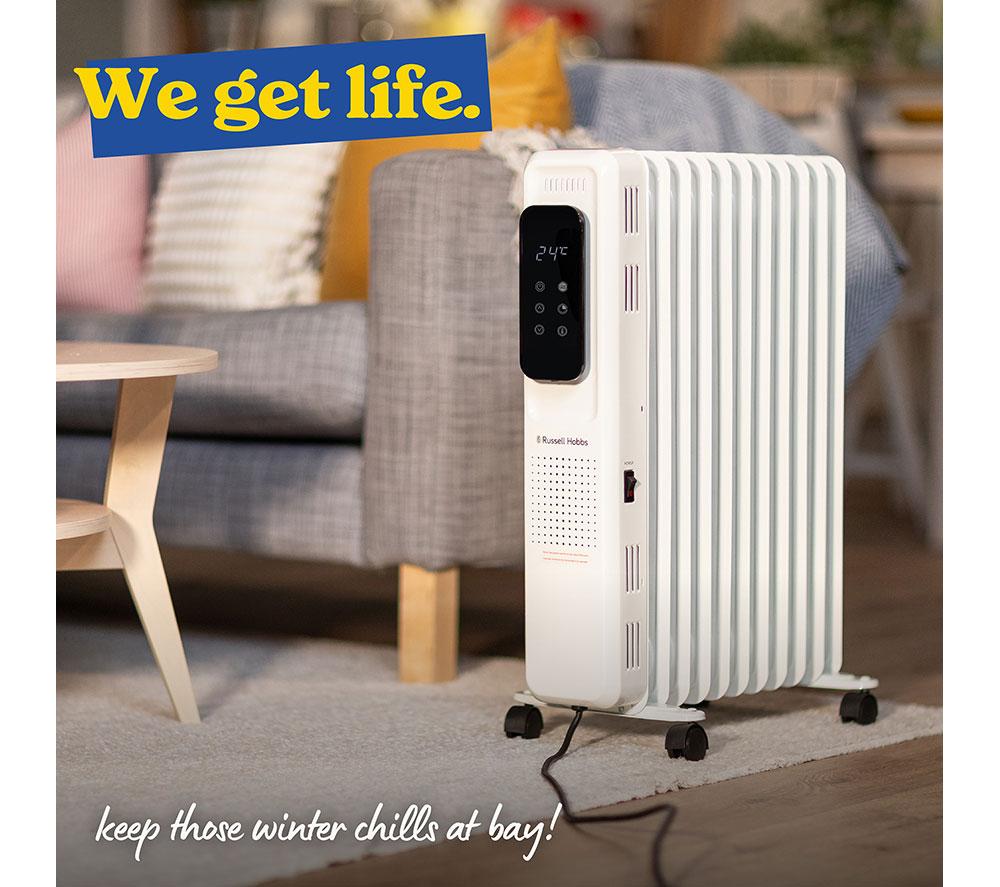 RUSSELL HOBBS RHOFR2521-D Portable Oil-Filled Radiator - White image number 5 of 9