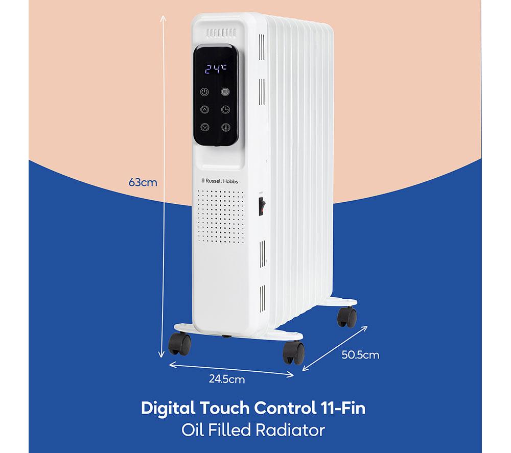 RUSSELL HOBBS RHOFR2521-D Portable Oil-Filled Radiator - White image number 6 of 9