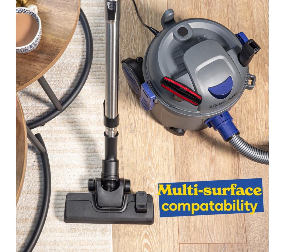 RUSSELL HOBBS Tidy Tub RHTV2001 Cylinder Bagged Vacuum Cleaner - Blue & Grey image number 4 of 12