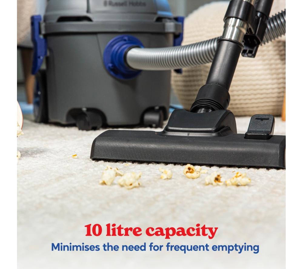 RUSSELL HOBBS Tidy Tub RHTV2001 Cylinder Bagged Vacuum Cleaner - Blue & Grey image number 6 of 12