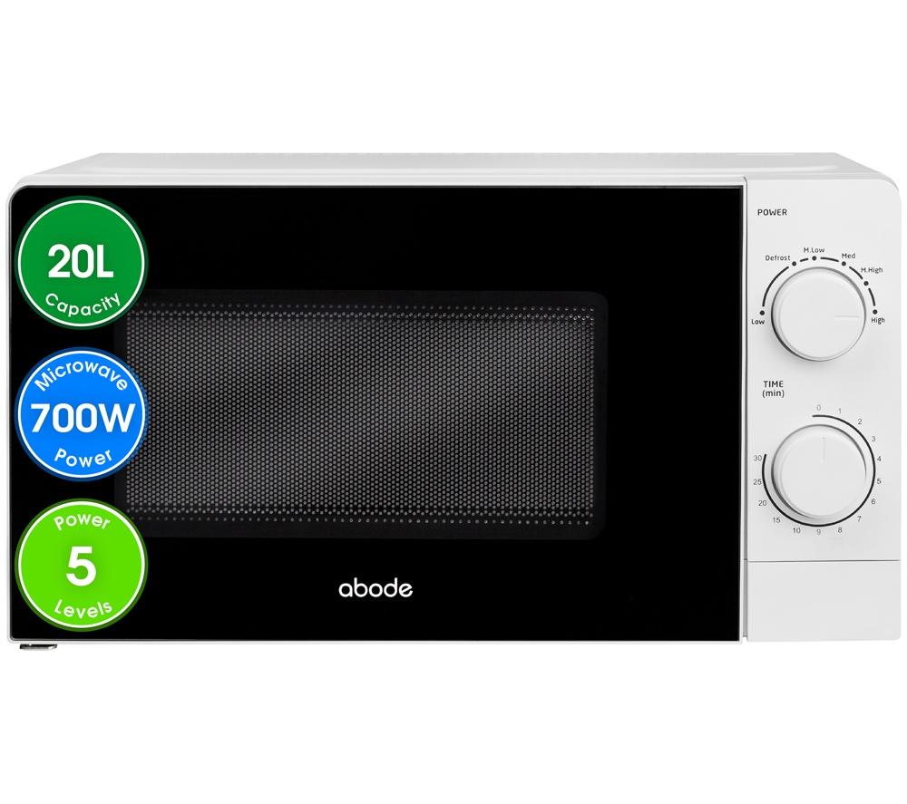 ABODE AMM2005 Compact Solo Microwave - White image number 2 of 10