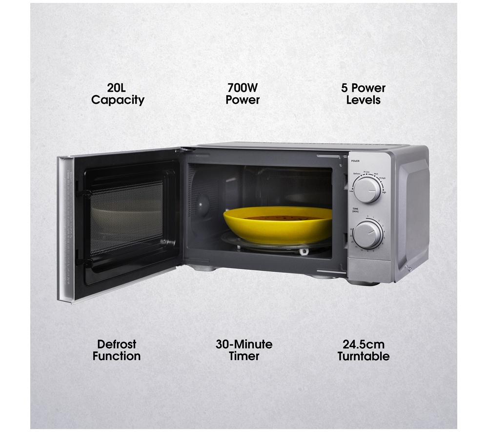 ABODE AMM2005S Compact Solo Microwave - Silver image number 4 of 10