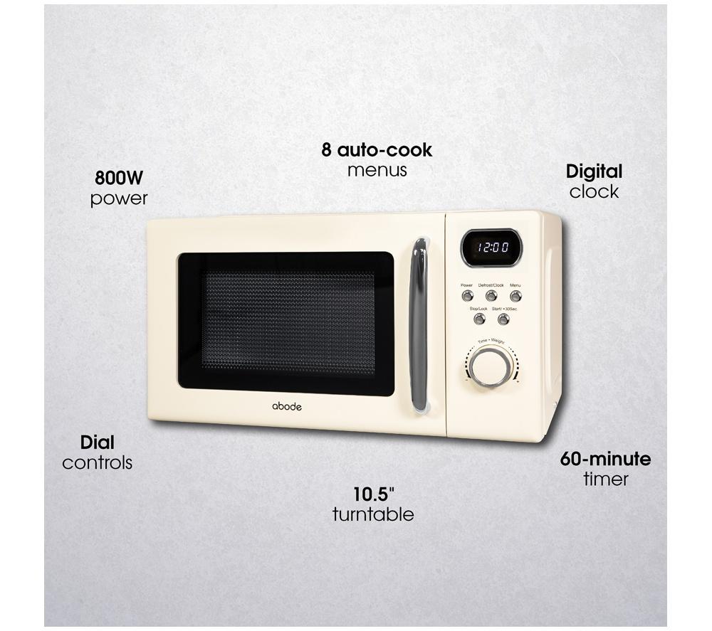 ABODE AMD2004C Compact Solo Microwave - Cream image number 2 of 8
