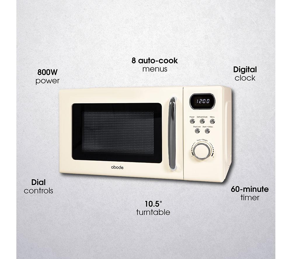ABODE AMD2004C Compact Solo Microwave - Cream image number 7 of 8