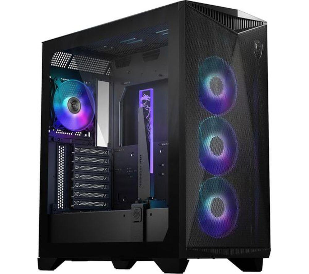 MSI MPG GUNGNIR 300R AIRFLOW E-ATX Mid-Tower PC Case - Black image number 6 of 10
