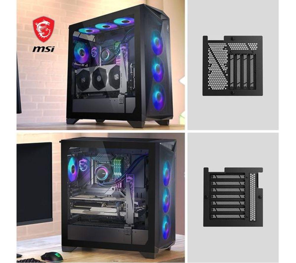 MSI MPG GUNGNIR 300R AIRFLOW E-ATX Mid-Tower PC Case - Black image number 9 of 10