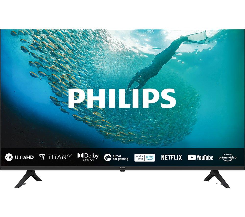 PHILIPS 43PUS7009/12 Smart 4K Ultra HD HDR LED TV, Black