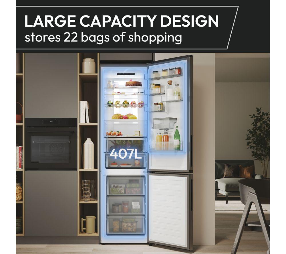 HOOVER H-Combi 500 HONCQ4T620EWXK Smart 70/30 Fridge Freezer - Silver image number 2 of 21