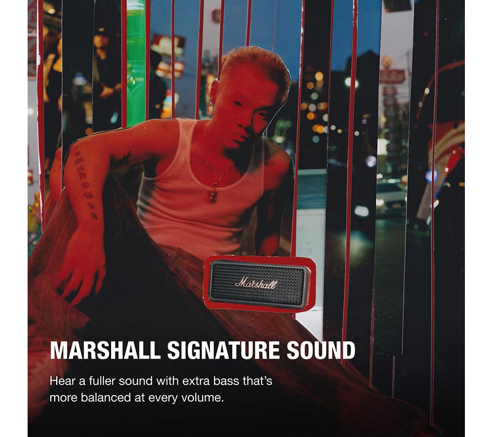 MARSHALL Emberton III Portable Bluetooth Speaker - Black & Brass image number 2 of 13