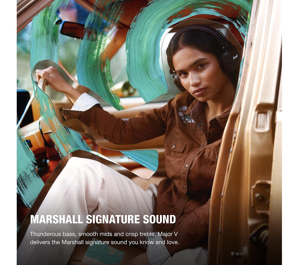 MARSHALL Major V Wireless Bluetooth Headphones - Brown image number 2 of 10