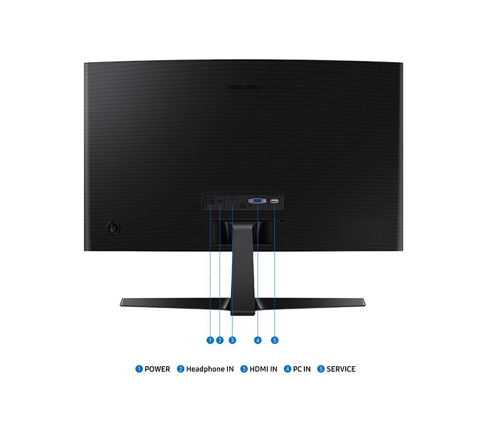 SAMSUNG LS24D366GAUXXU Full HD 24" Curved VA LCD Monitor - Black image number 5 of 9