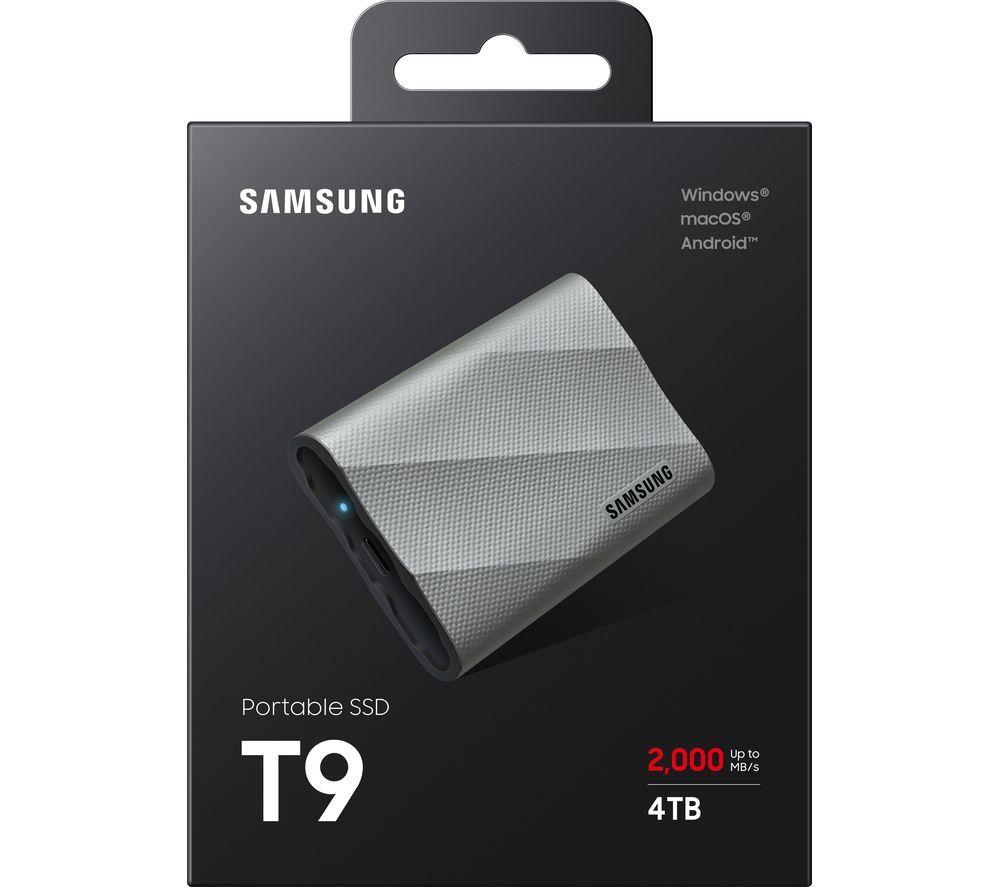 外付けハードディスク・ドライブ SAMSUNG Portable SSD T9 4TB Buy SAMSUNG T9 External SSD - 4 TB, Grey | Currys