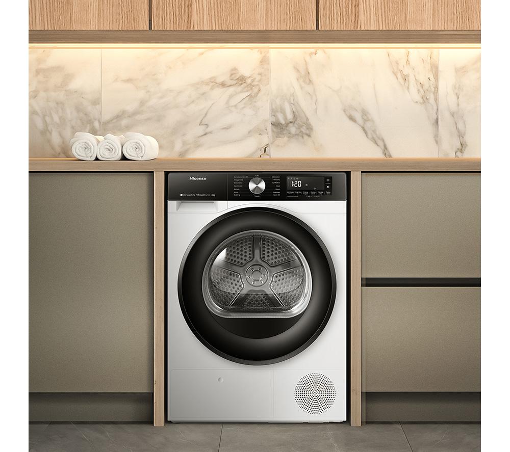 HISENSE 3S Series DH3S802BW3 WiFi-enabled 8 kg Heat Pump Tumble Dryer - White image number 15 of 16