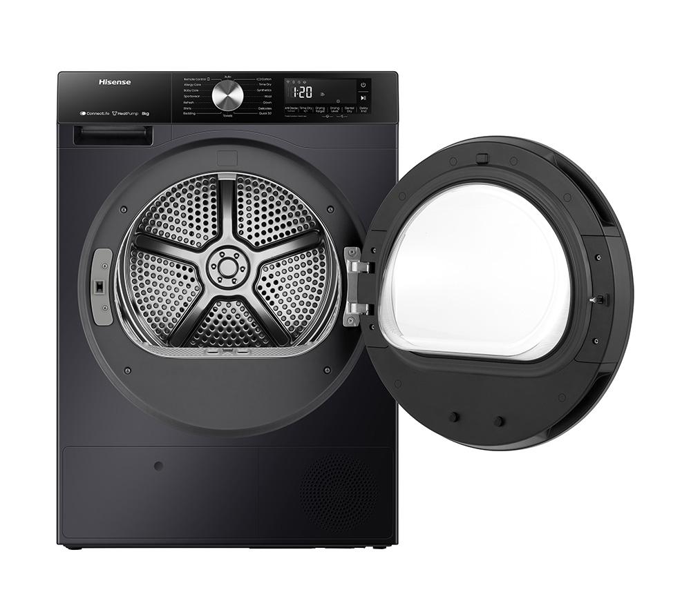 HISENSE 3S Series DH3S802BB3 WiFi-enabled 8 kg Heat Pump Tumble Dryer - Black image number 12 of 14