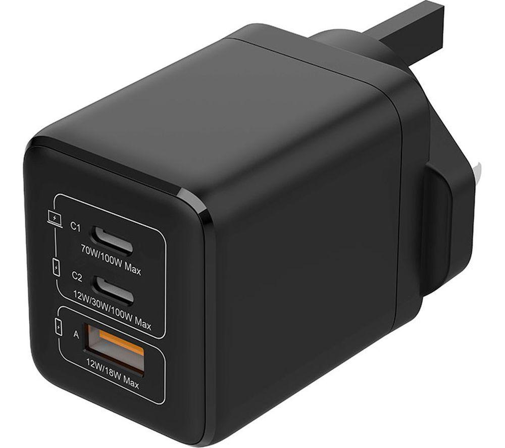 LOGIK L100GANC25C 100 W Universal USB GaN Charger - 1.8 m