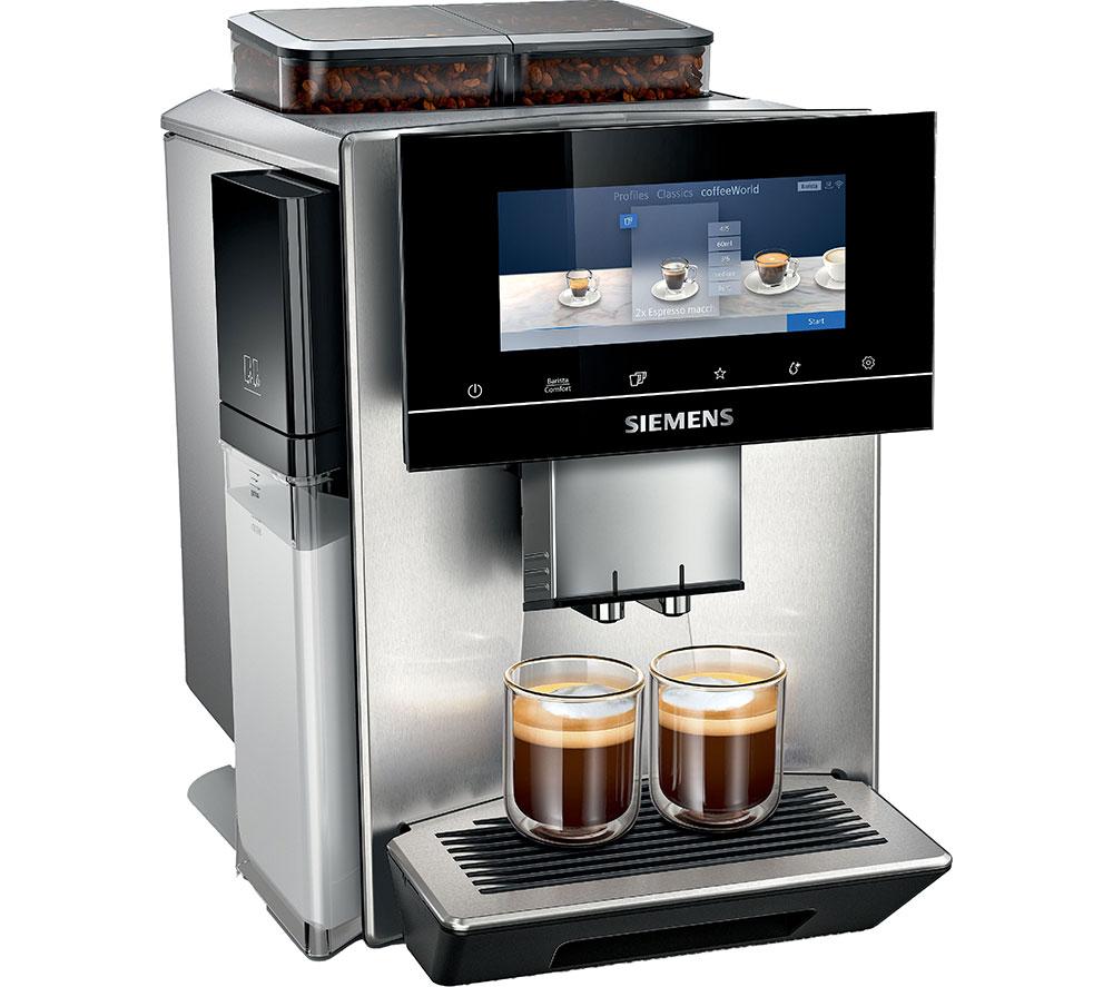 SIEMENS TQ907GZ3 EQ900 Smart Bean to Cup Coffee Machine - Stainless Steel, Stainless Steel