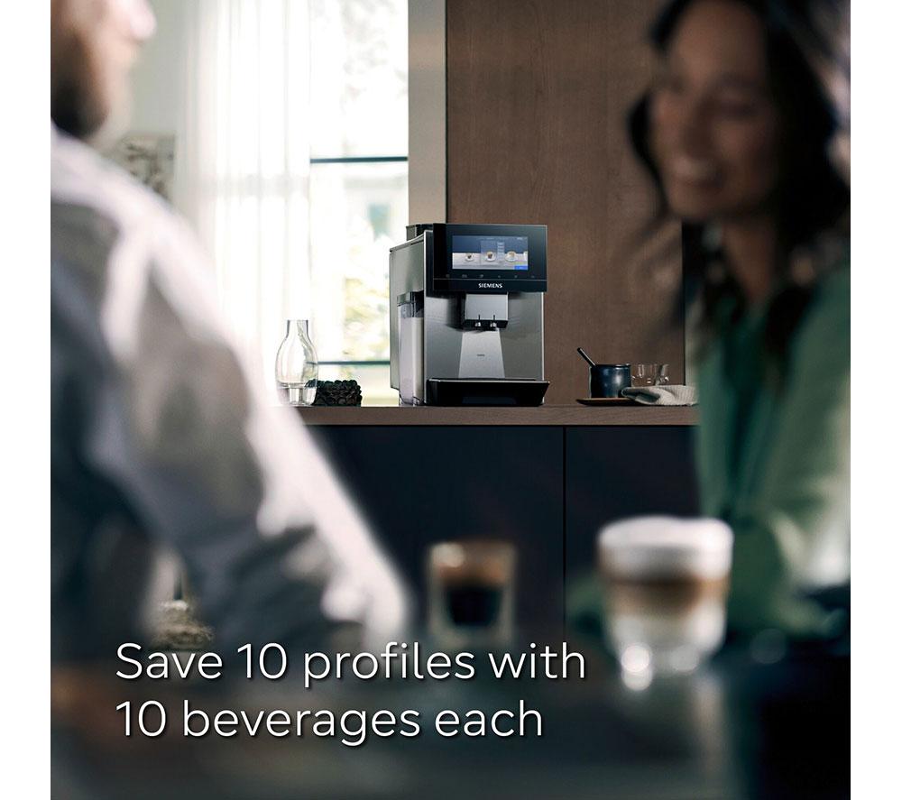 SIEMENS TQ907GZ3 EQ900 Plus Smart Bean to Cup Coffee Machine - Stainless Steel image number 8 of 14