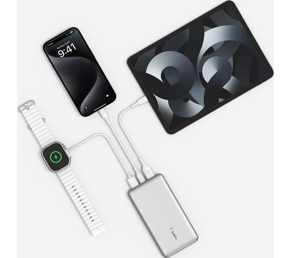 BELKIN 10000 mAh Portable Power Bank - Silver image number 2 of 4