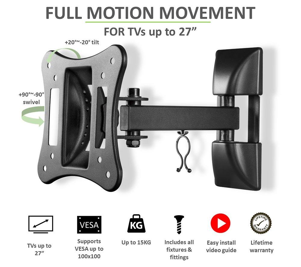 TECH ART TA-GO32B Full Motion 13 - 27" TV Bracket image number 5 of 10