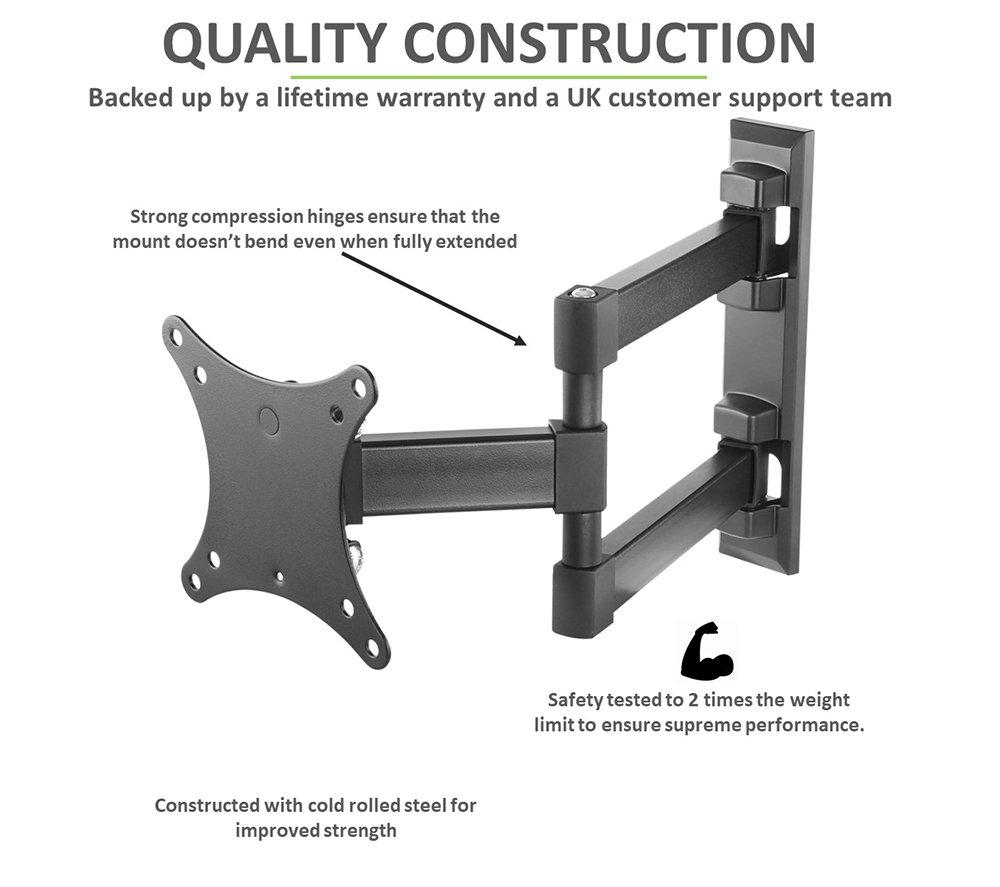 TECH ART TA-GO33B Full Motion 13 - 27" TV Bracket image number 7 of 10