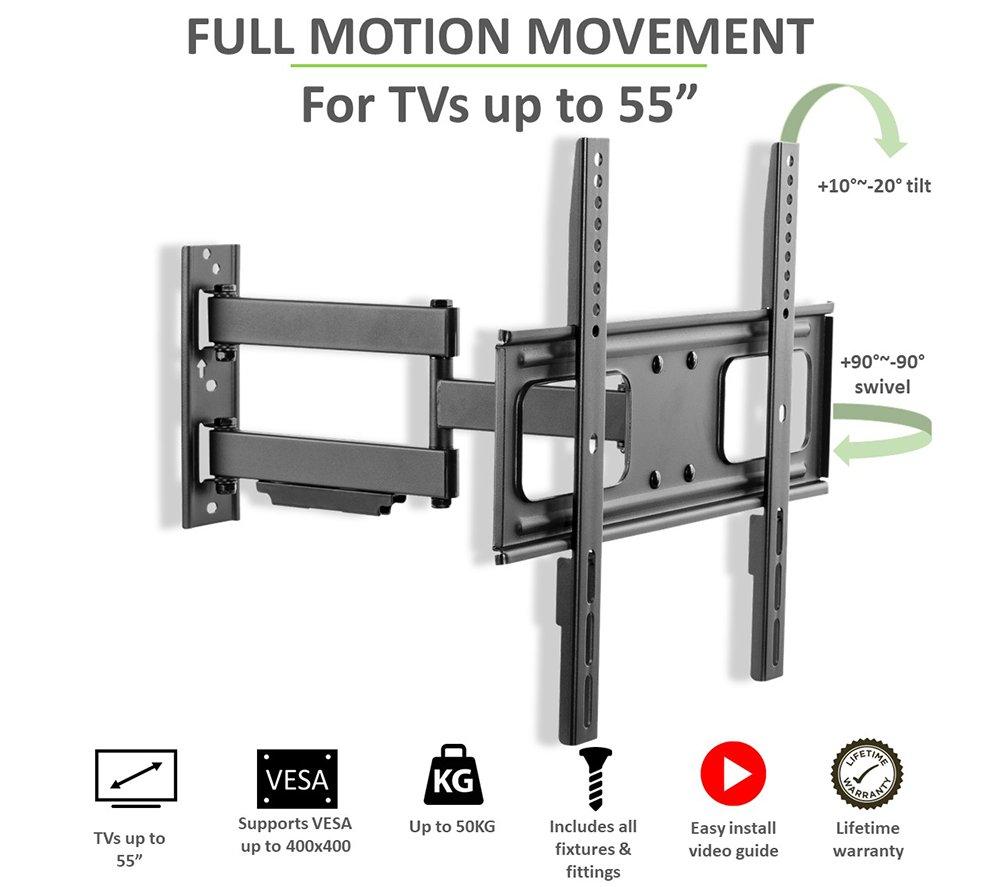 TECH ART TA-GO10ES Full Motion 32 - 55" TV Bracket image number 6 of 12