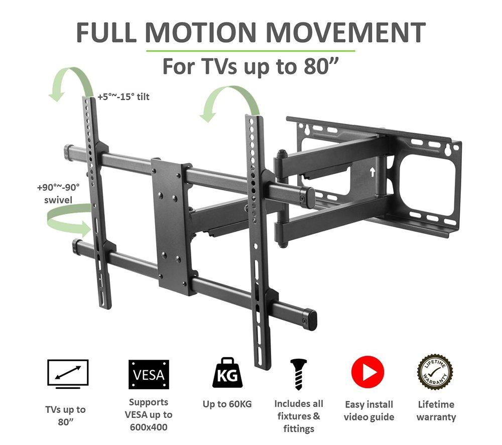 TECH ART TA-GO77 Full Motion 37-80" TV Bracket image number 6 of 11