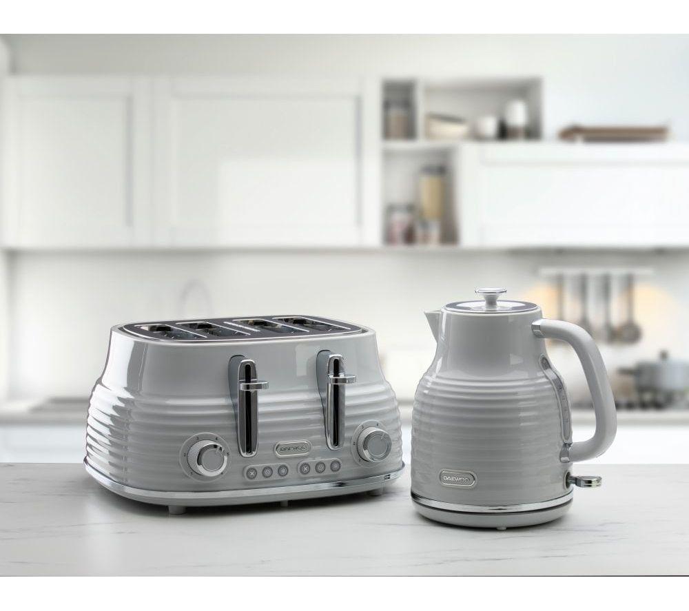 DAEWOO Sienna SDA2565GE Jug Kettle and 4-Slice Toaster Bundle - Grey image number 5 of 8