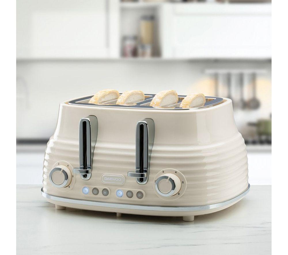 DAEWOO Sienna SDA2564GE Jug Kettle and 4-Slice Toaster Bundle - Cream image number 6 of 8