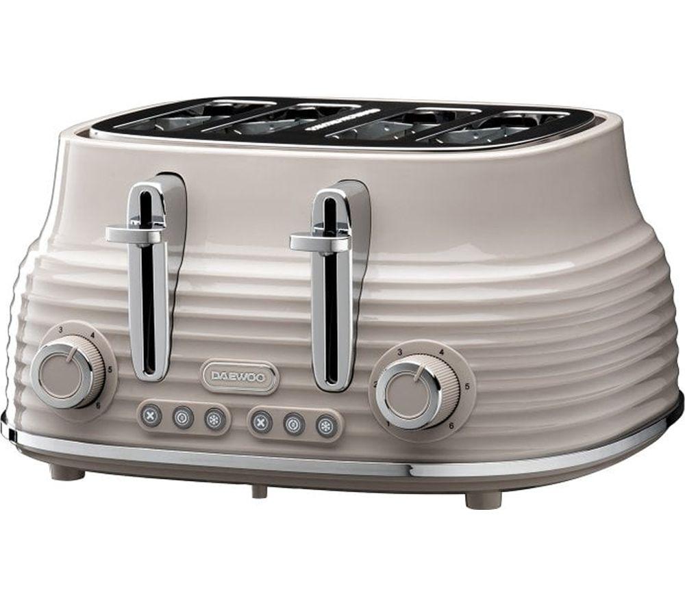 DAEWOO Sienna SDA2566GE Jug Kettle and 4-Slice Toaster Bundle - Taupe image number 4 of 8