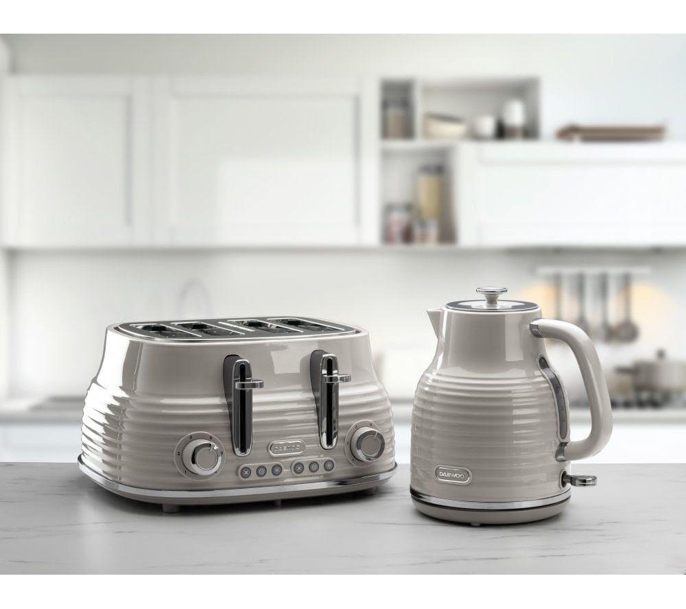 DAEWOO Sienna SDA2566GE Jug Kettle and 4-Slice Toaster Bundle - Taupe image number 5 of 8