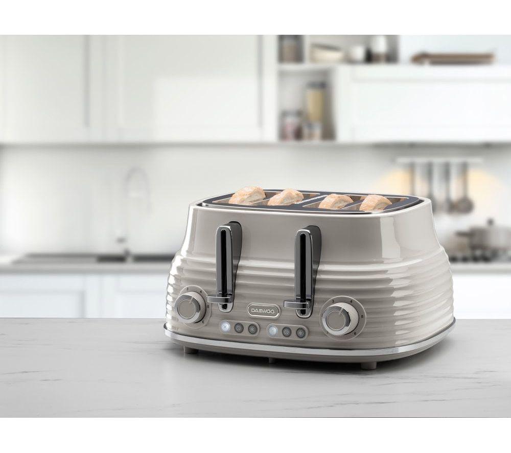 DAEWOO Sienna SDA2566GE Jug Kettle and 4-Slice Toaster Bundle - Taupe image number 7 of 8