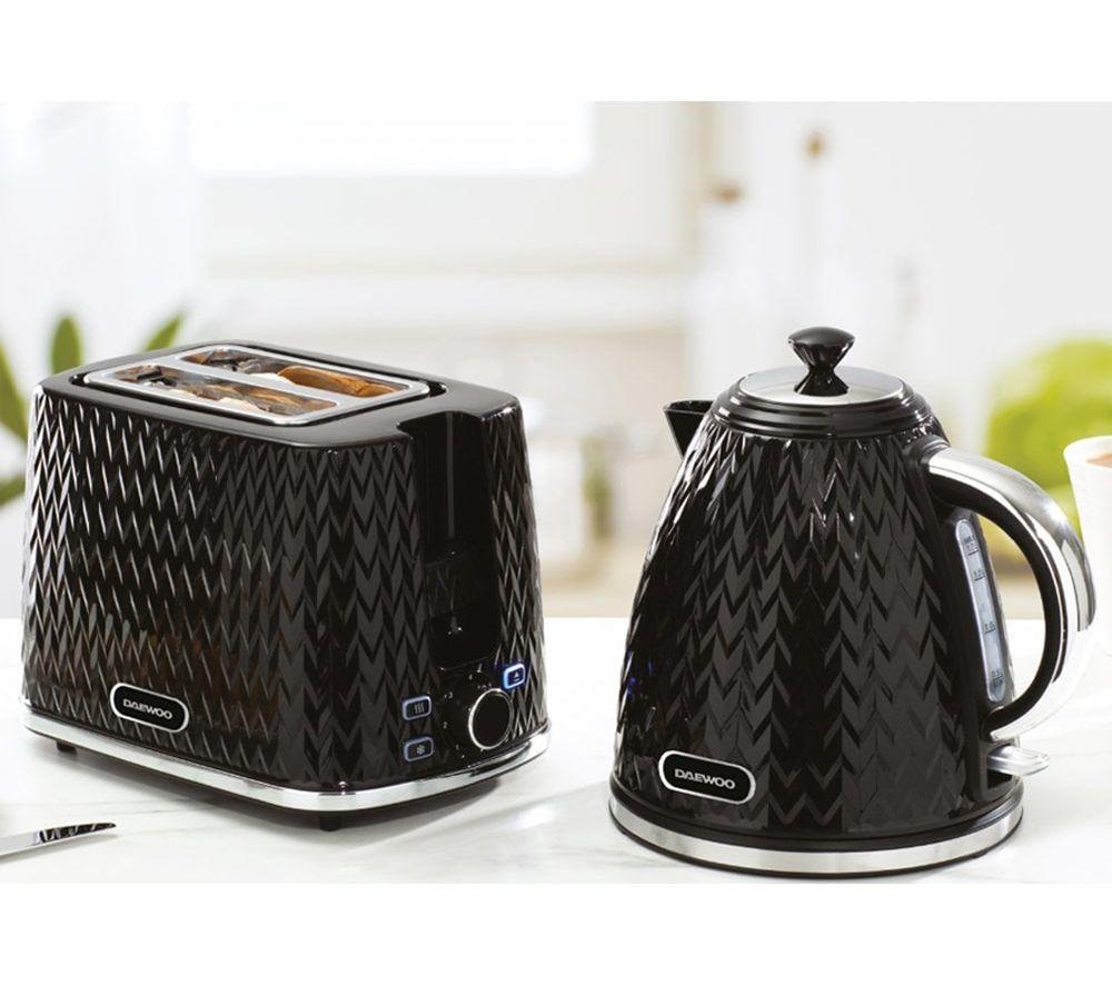 DAEWOO Argyle SDA1829GE Jug Kettle & 2-Slice Toaster Bundle - Black image number 3 of 7
