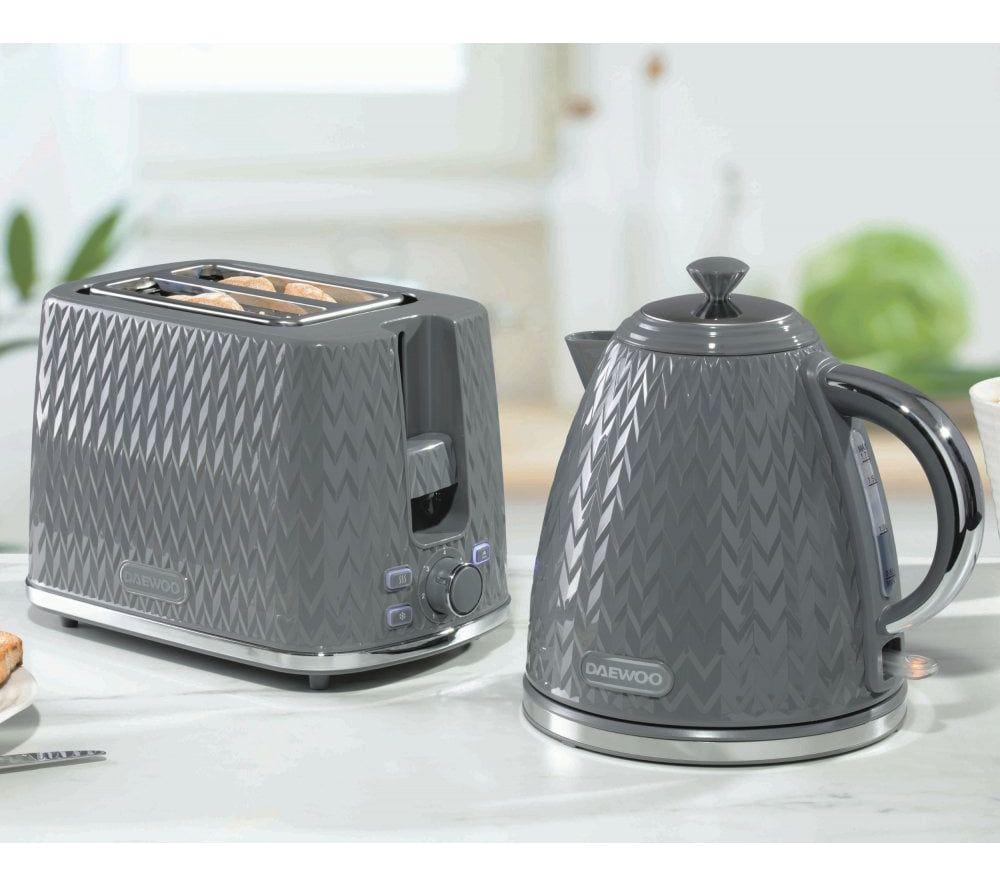 DAEWOO Argyle SDA1871GE Jug Kettle & 2-Slice Toaster Bundle - Grey image number 6 of 7