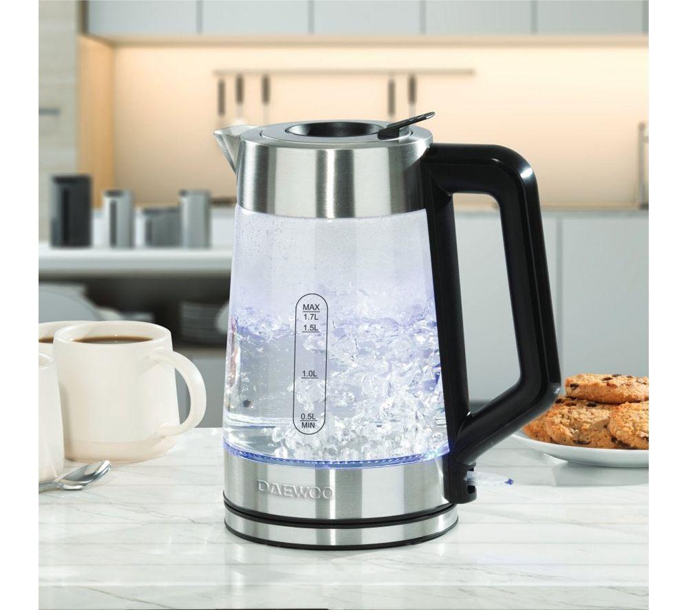 DAEWOO SDA2646GE Jug Kettle and 2-Slice Toaster Bundle - Transparent Silver image number 4 of 5