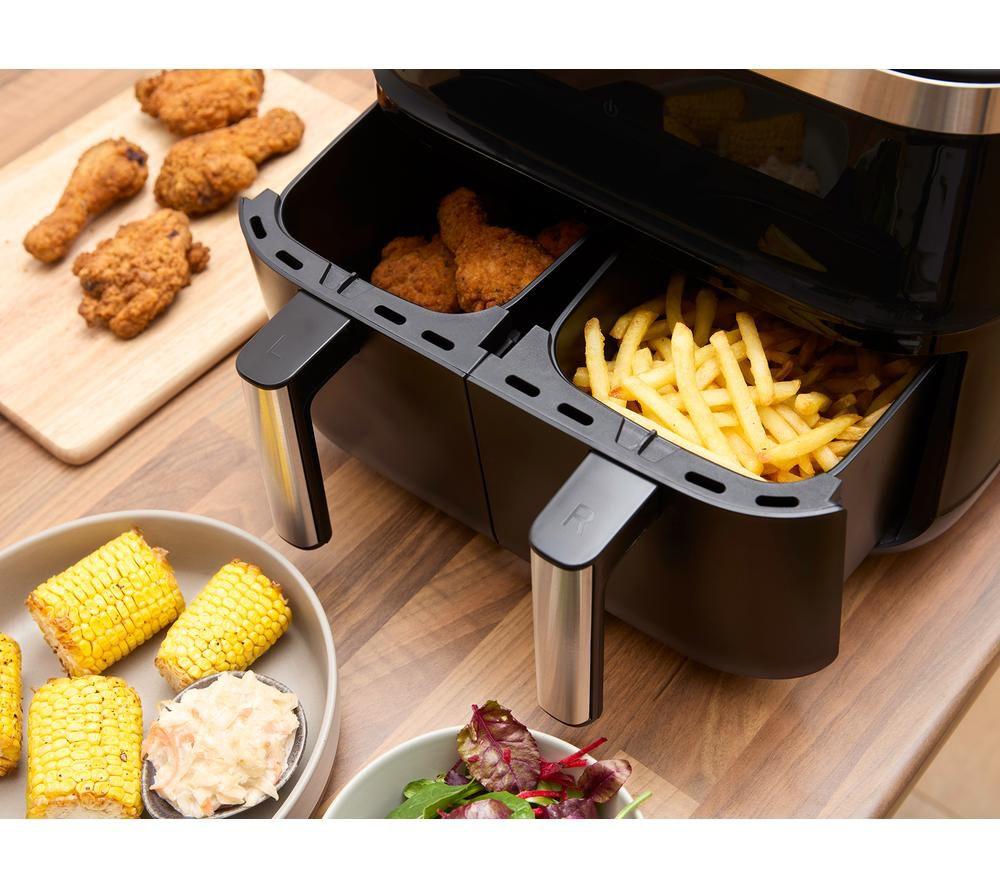 SWAN Vortx SD10518BLK Dual Air Fryer - Black image number 2 of 8
