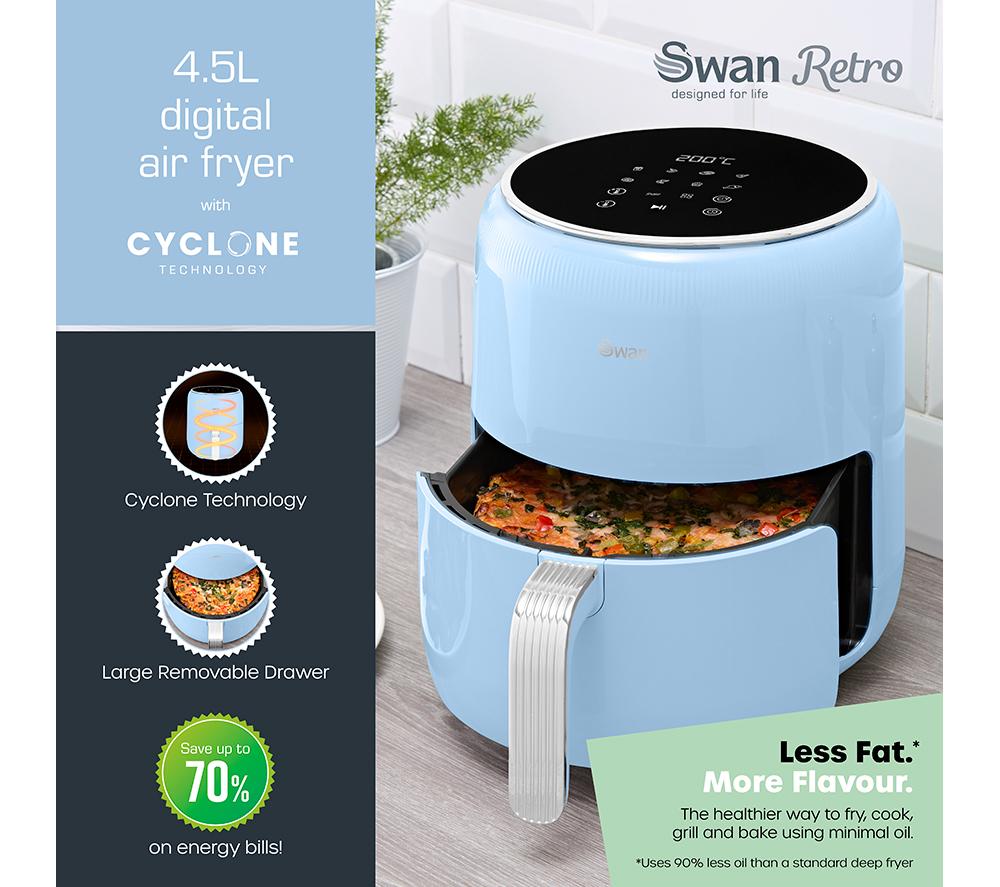 SWAN Retro SD10513BLU Air Fryer - Blue image number 2 of 9