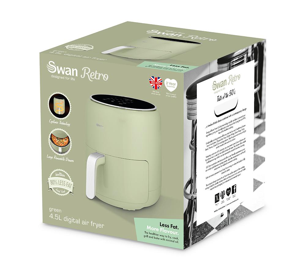 SWAN Retro SD10513GRN Air Fryer - Green image number 8 of 9